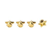 A ABSOPRO Tire Valve Stem Caps 21x14MM Car Wheel Valve Cap Plastic Copper Gold Tone Star Shape for Car Bike Motorcycle Truck Anti Crash Tyre Valve Stem Cover Valve Dust Cap 4 Pcs