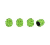 A ABSOPRO Tire Valve Stem Caps 8V1 14x15MM Car Wheel Valve Cap Polymer Clay Rhinestones Green for Car Bike Motorcycle Truck Tyre Valve Stem Cover Valve Dust Cap Tire Valve Cap 4 Pcs