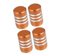 A ABSOPRO Tire Valve Stem Caps Aluminum Alloy Orange (Set of 4)