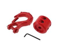 A ABSOPRO Tractor Bucket Hooks 3/8" Front Tractor Accessories Bucket Grab Hook Metal 3.27"x4.92" Red 15 Ton with 1 Red Stopper and 1 Small Wrench 1 Set