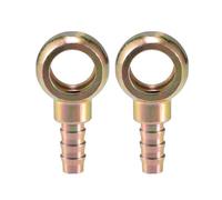 A ABSOPRO Universal Banjo Bolt 16mm ID 10mm OD Banjo Bolt Hose Barb Fitting Adapter Replacement for Motorcycle Car Metal Bronze Tone (Set of 2)