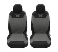 A ABSOPRO Universal Car Seat Covers Kit Washable and Breathable Truck SUV Car Interior Seat Protectors Knitted Mesh Fabric Butterfly Pattern Gray (Set of 4)