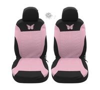A ABSOPRO Universal Car Seat Covers Kit Washable and Breathable Truck SUV Car Interior Seat Protectors Knitted Mesh Fabric Butterfly Pattern Pink (Set of 4)