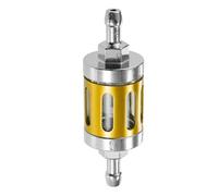 A ABSOPRO Universal Gas Inline Fuel Filter Gasoline Filters for ATV Gold Tone