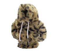 A ABSOPRO Universal Shift Knob Cover Plush Style Pattern Gearstick Hoodie Shifter Lever Knob Hoodie for Car RV Truck SUV Fabric Black Brown