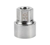 A ABSOPRO Wheel Lock Lugnut #50 3/4" Diameter 14 Square Notches Anti-theft Screw Nut Removal Key Socket for Porsche Boxster 911 Cayenne Macan