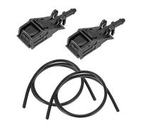 A ABSOPRO Windshield Washer Nozzle Kit for VW Polo 2001-2012 Windshield Spray Nozzles Wiper Spray Washer Jet No.6E0955985A/6E0955985B 2 Pcs 1 Meter Fluid Hose