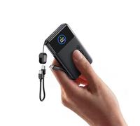 A ADDTOP 10000mAh Fast Charging Power Bank With Built in Cables, 22.5W Portable Charger with 3 Outputs 2 Inputs Battery Pack LED & 2 Flashlight PD3.0 QC4.0 Phone Charger for iPhone 17 16 15 14 Galaxy