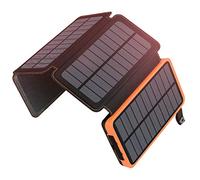 A ADDTOP Solar Charger Power Bank - 25000mAh Fast Charging Portable Charger with 4 Solar Panels Solar Cell Phone Charger External Battery Pack for Phone Tablet Orange