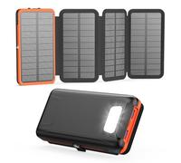 A ADDTOP Solar Charger Power Bank - Fast Charging Bank with 4 Panels for Cellphones