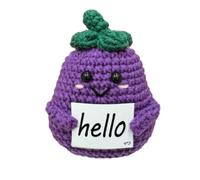 A AIFAMY Big Butt Potato Funny Crochet Potato with Positivity Affirmation Card for Hilarious Encouragement Gag Gifts (Purple, 1P)