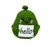 A AIFAMY Big Butt Potato Funny Crochet Potato with Positivity Affirmation Card for Hilarious Encouragement Gag Gifts (Green, 1P)