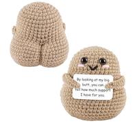 A AIFAMY Big Butt Potato Funny Crochet Potato with Positivity Affirmation Card for Hilarious Encouragement Gag Gifts