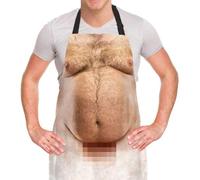 A AIFAMY Funny Men Cooking BBQ Aprons Belly BBQ Funny Gag Gifts for Christmas, White Elephant Gift Exchange, Red/Excursion, Plain (Getaway Solids), One Size