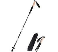 A ALAFEN Aluminum Collapsible Ultralight Travel Trekking Hiking Pole for Men and Women Y_Black
