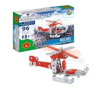 A Alexander AT01609 Constructor Helicopter Metal Construction Kit with 96 Pieces Nickel Metal Parts with Tool for Ages 8 and Above Helios Helicopter