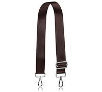 A ALLZEDREAM Wide Purse Strap Replacement Crossbody Shoulder Bag Adjustable, Chocolate-silver Hardeware, Wide:1.5in (3.8cm), Modern