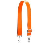 A ALLZEDREAM Wide Purse Strap Replacement Crossbody Shoulder Bag Adjustable, Fluorescent Orange-silver Hardeware, Wide:1.5in (3.8cm), Modern