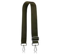 A ALLZEDREAM Wide Purse Strap Replacement Crossbody Shoulder Bag Adjustable, Olive Green-silver Hardeware, Wide:1.5in (3.8cm)