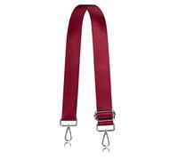 A ALLZEDREAM Wide Purse Strap Replacement Crossbody Shoulder Bag Adjustable, Red-silver Hardeware, Wide:1.5in (3.8cm)