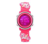 A ALPS 5-11 Year Old Kids Watches Waterproof Sports Watch 3D Cute Cartoon Digital 7 Colors Luminous Kids Watch
