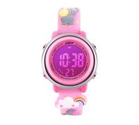 A ALPS 5-11 Year Old Kids Watches Waterproof Sports Watch 3D Cute Cartoon Digital 7 Colors Luminous Kids Watch