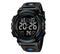 A ALPS Digital Men's Watches - Sports Outdoor Watch 5 ATM Waterproof Watches with Alarm Clock/Calendar/Stopwatch/Shockproof, Strap.