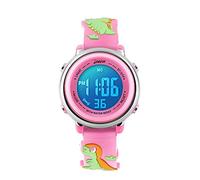 A ALPS Kids Watches Girl Watches Ages 5-11 Sports Waterproof 3D Cute Cartoon Digital 7 Color Lights Wrist Watch for Kids Gifts