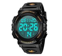 A ALPS Mens Digital Watch - Sports Military Watches 50M Waterproof Outdoor Chronograph Military Wrist Watches for Men with LED Back Light/Alarm/Date/Shockproof