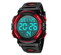A ALPS Mens Digital Watch - Sports Military Watches 50M Waterproof Outdoor Chronograph Military Wrist Watches for Men with LED Back Light/Alarm/Date/Shockproof