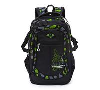 A AM SeaBlue Children's Backpack for Boys Primary School Bag Boys Waterproof Nylon School Bag for Leisure Travel Business School, Green, 18,9 * 8,7 * 12,6 Zoll, Bag