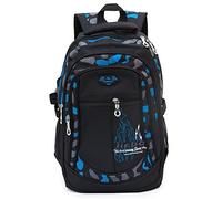 A AM SeaBlue Student School Backpack Boys School Bags for Boys Kid Child Student School Bookbag Camouflage Outdoor Daypack