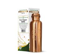 A American Ayurveda 100% Pure Copper Water Bottle for drinking, Jointfree, Leakproof, Natural Ayurveda Health Benefits, Copper bottle, Alkaline Water 600ml (20Oz) Capacity