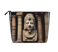 a Ancient Relics Single-Layer Linen-Look Makeup Pouch with Zipper Ensuring for Your Daily or Travel Needs