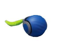 A ANTCAM Interactive Cat Ball with Fluffy Tail Automatic Cat Toy Rolling Ball, Dog Moving Ball That Moves on Its Own, Interactive Motion Activated Dog Toy for Indoor Outdoor (Blue)