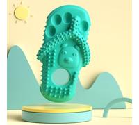A ANTCAM Pet Dog Chew Toys Slippers Shaped Molar Plaything Teething Fun and Interactive Toys for Puppy,TPR Shoe Slippers for Teeth Cleaning and Protecting Oral Health (Blue)