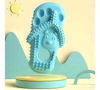 A ANTCAM Pet Dog Chew Toys Slippers Shaped Molar Plaything Teething Fun and Interactive Toys for Puppy,TPR Shoe Slippers for Teeth Cleaning and Protecting Oral Health (Sky Blue)