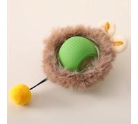 A ANTCAM Rolling Ball, Interactive Cat Toy Electric Automatic Toys for Indoor Cats, Rechargeable Irregular Moving Cat Toys Self Play Pet Ball Fast Rolling on Carpet (Green B)