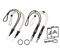 A ANYA TRADES 4 Pack of Durable Round Cord Heavy Duty Lanyard with Safety Breakaway, Quick Release Buckle and Metal Hook with ID Card Badge Holder, Keys, Digital Nc Camera & Cell Phone