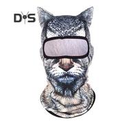 (A, as the picture) 3D Cat Cycling Balaclava Face Hood With Ears Animal Print Balaclava Facepiece For Outdoor Activities Music Festivals Raves Ski
