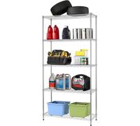 A ASPECT 5 Tier Heavy Duty Chrome Wire Shelving Unit