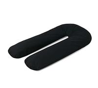 A ATH COLLECTION Pregnancy Pillowcase 9 FT, 12 FT, U Shaped Full Body Pillow Cover with zip, Nursing, Support and Maternity Pillow for Pregnant Women Cover Only (9 FT, Black)