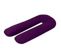A ATH COLLECTION Pregnancy Pillowcase 9 FT, 12 FT, U Shaped Full Body Pillow Cover with zip, Nursing, Support and Maternity Pillow for Pregnant Women Cover Only (9 FT, Plum)