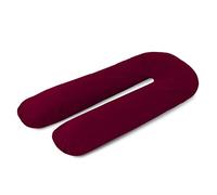 A ATH COLLECTION Pregnancy Pillowcase 9 FT, 12 FT, U Shaped Full Body Pillow Cover with zip, Nursing, Support and Maternity Pillow for Pregnant Women Cover Only (12 FT, Burgundy)