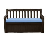 A ATH COLLECTION Waterproof Garden Bench Cushion Seat Pad Only fit for Iceni Outdoor Garden And Eden Storage Box 128x50x5cm Lightweight Durable Cushions (Sky Blue)