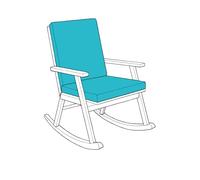 A ATH COLLECTION Waterproof High Back Chair Cushion for Garden & Patio Chairs 96x41x5cm Soft & Comfy Seat Pads for Indoor/Outdoor Use Foldable Durable Patio Furniture Rocking Chair Pads (Aqua)
