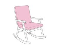 A ATH COLLECTION Waterproof High Back Chair Cushion for Garden & Patio Chairs 96x41x5cm Soft & Comfy Seat Pads for Indoor/Outdoor Use Foldable Durable Patio Furniture Rocking Chair Pads (Pink)