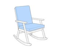 A ATH COLLECTION Waterproof High Back Chair Cushion for Garden & Patio Chairs 96x41x5cm Soft & Comfy Seat Pads for Indoor/Outdoor Use Foldable Durable Patio Furniture Rocking Chair Pads (Sky Blue)
