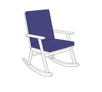 A ATH COLLECTION Waterproof High Back Chair Cushion for Garden & Patio Chairs 96x41x5cm Soft & Comfy Seat Pads for Indoor/Outdoor Use Foldable Durable Patio Furniture Rocking Chair Pads (Purple)