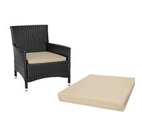 A ATH COLLECTION Waterproof Patio Chair Cushion Seat Pads Rattan Furniture | Water Resistant Patio Padding | Comfy & Lightweight Garden Furniture Cushions Pad, ALL-PURPOSE Use (20"x20"x2", Cream)